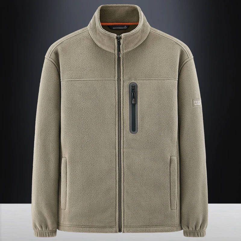 Herren technische Fleecejacke mit Polarstruktur, wasserabweisender Brusttasche und elastischen Bündchen Drune