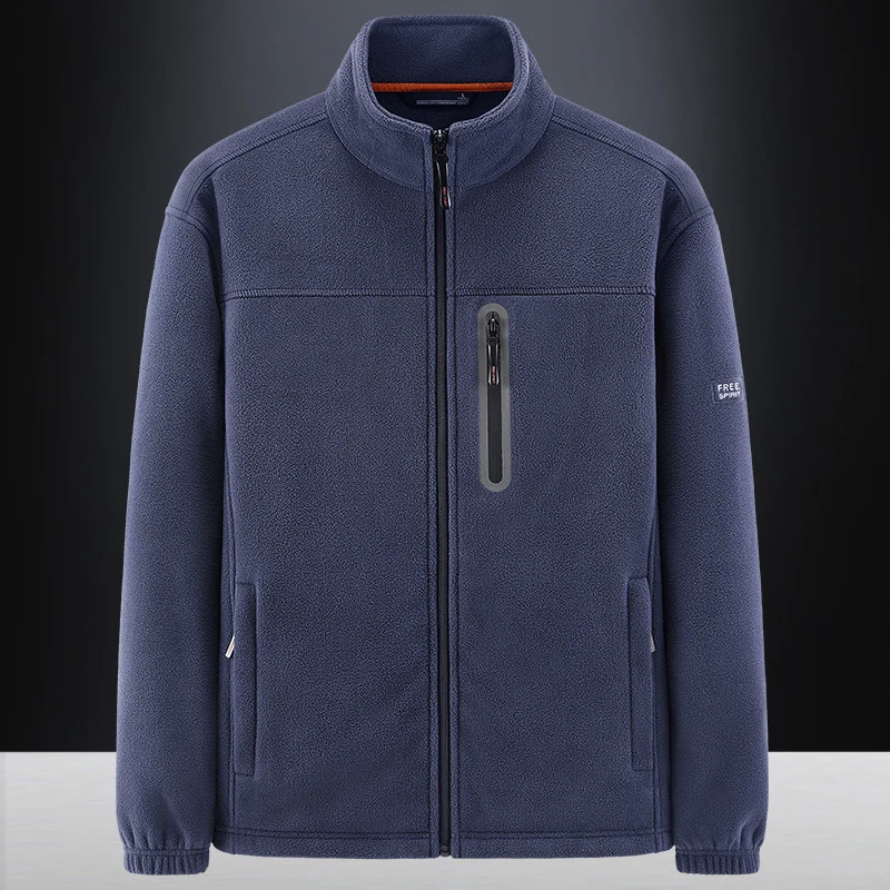 Herren technische Fleecejacke mit Polarstruktur, wasserabweisender Brusttasche und elastischen Bündchen Drune