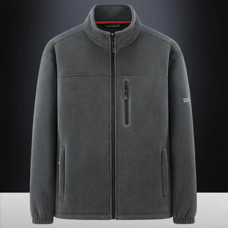 Herren technische Fleecejacke mit Polarstruktur, wasserabweisender Brusttasche und elastischen Bündchen Drune