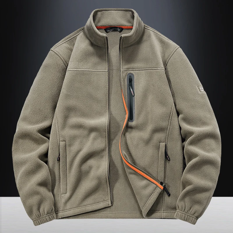Herren technische Fleecejacke mit Polarstruktur, wasserabweisender Brusttasche und elastischen Bündchen Drune