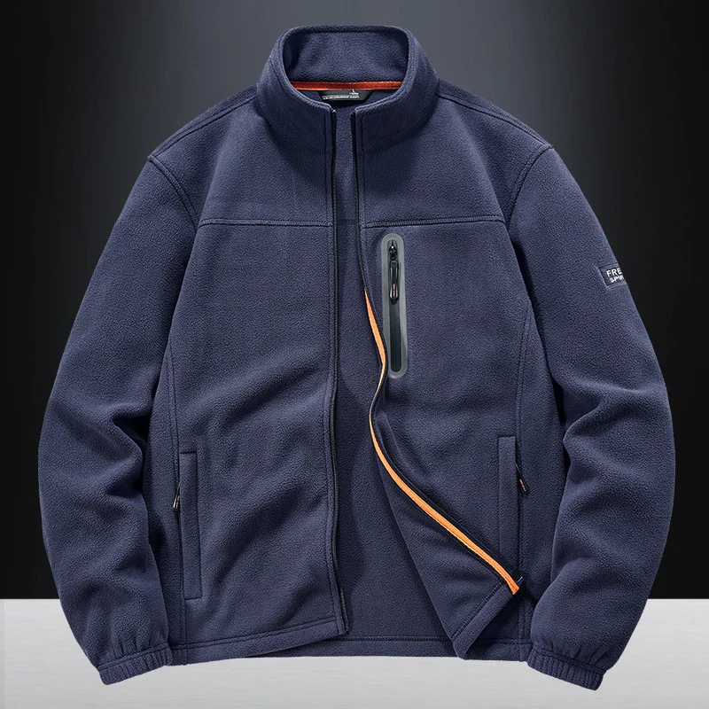 Herren technische Fleecejacke mit Polarstruktur, wasserabweisender Brusttasche und elastischen Bündchen Drune