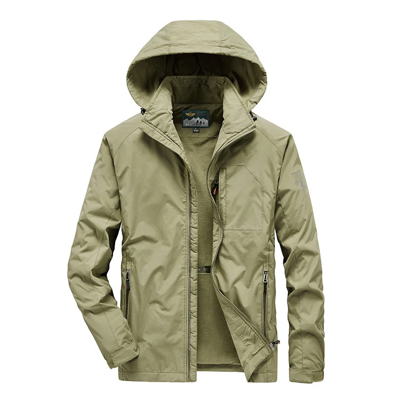 Herren Tech‑Hoodie‑Parka mit Mikrofleece‑Innenlage und verdeckten Reißverschlüssen Drune