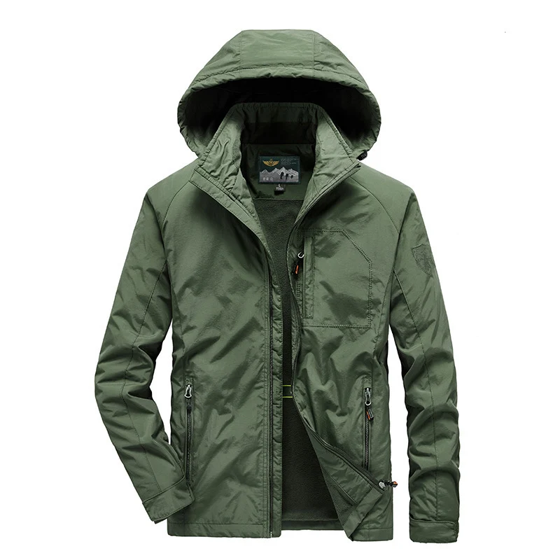 Herren Tech‑Hoodie‑Parka mit Mikrofleece‑Innenlage und verdeckten Reißverschlüssen Drune