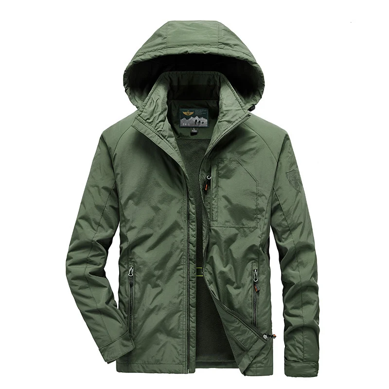 Herren Tech‑Hoodie‑Parka mit Mikrofleece‑Innenlage und verdeckten Reißverschlüssen Drune