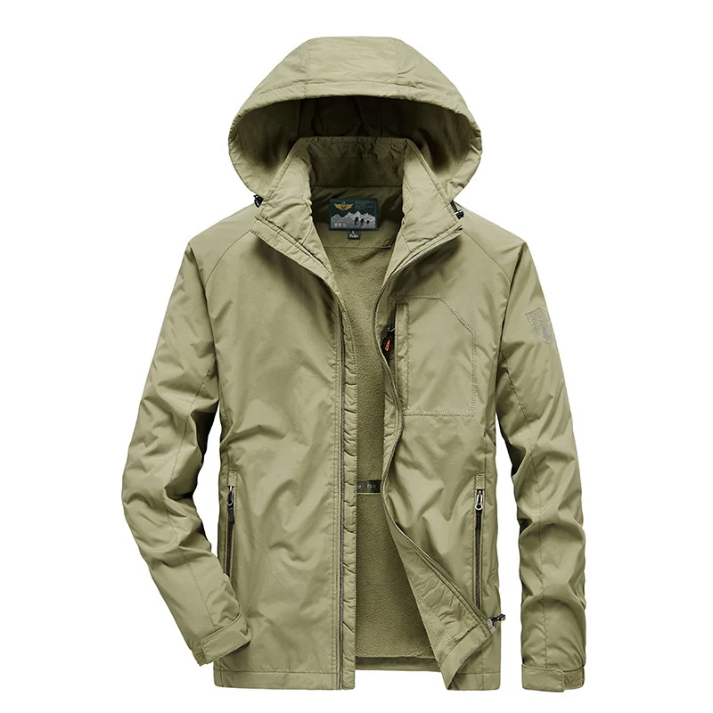 Herren Tech‑Hoodie‑Parka mit Mikrofleece‑Innenlage und verdeckten Reißverschlüssen Drune