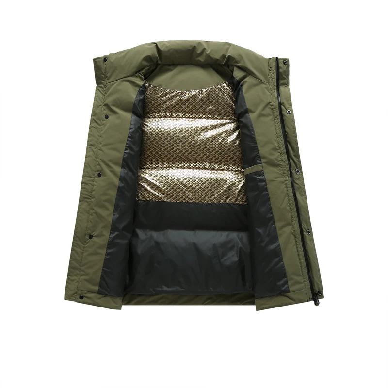 Herren Steppjacke mit hohem Kragen und winddichter, wasserabweisender Isolierung Drune
