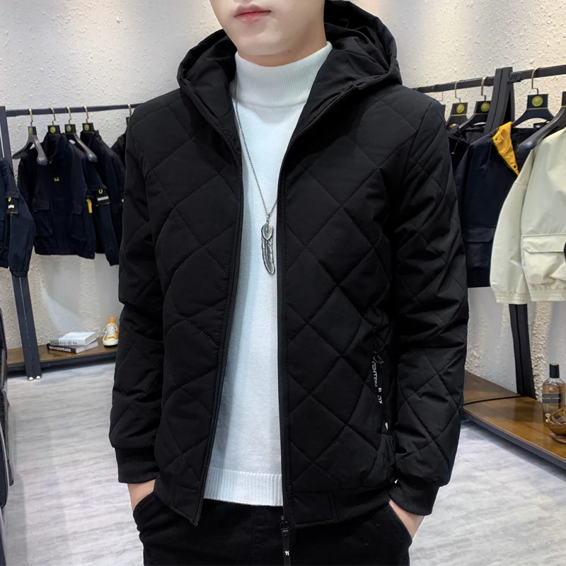 Herren Stepp-Kapuzenjacke im Slim-Fit mit Diamantsteppung und thermischer Isolierung Drune