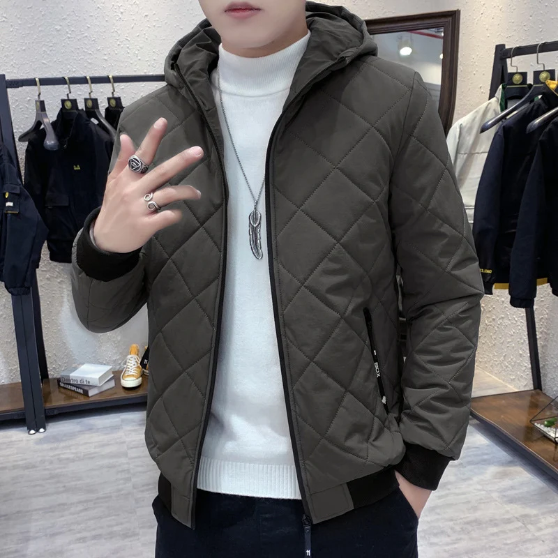 Herren Stepp-Kapuzenjacke im Slim-Fit mit Diamantsteppung und thermischer Isolierung Drune