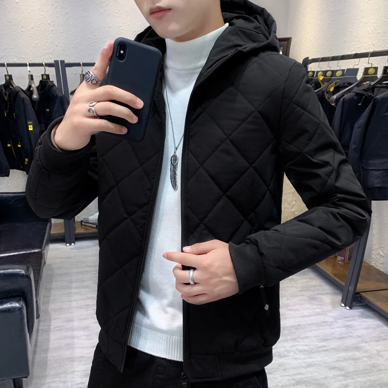 Herren Stepp-Kapuzenjacke im Slim-Fit mit Diamantsteppung und thermischer Isolierung Drune