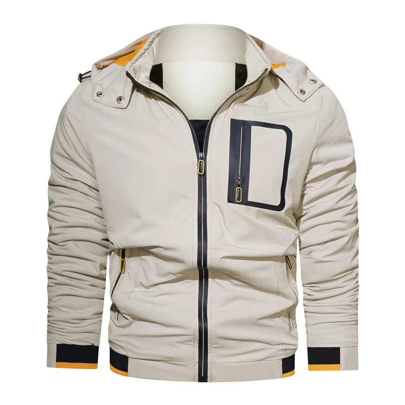 Herren sportliche Softshell-Hybridjacke mit Kapuze, wasserabweisenden Reißverschlüssen und ergonomischer Passform Drune