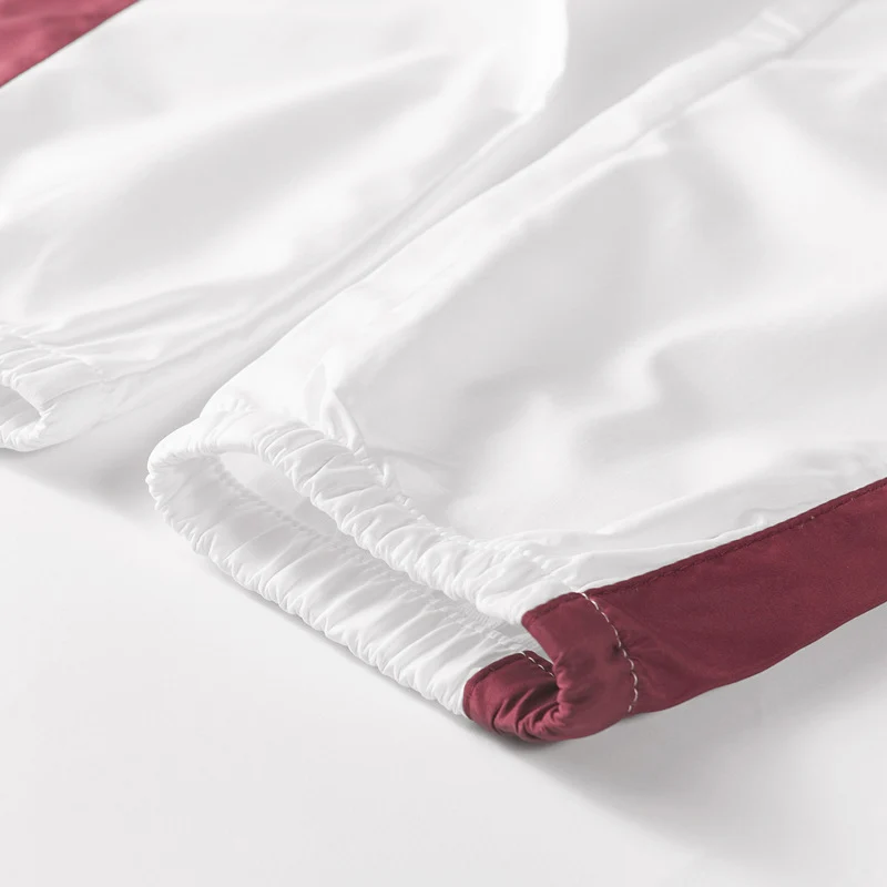 Herren Sportives Freizeit-Trainingsanzug-Set aus leichtem Windbreaker-Material mit Kontraststreifen und reflektierenden Einsätzen Drune