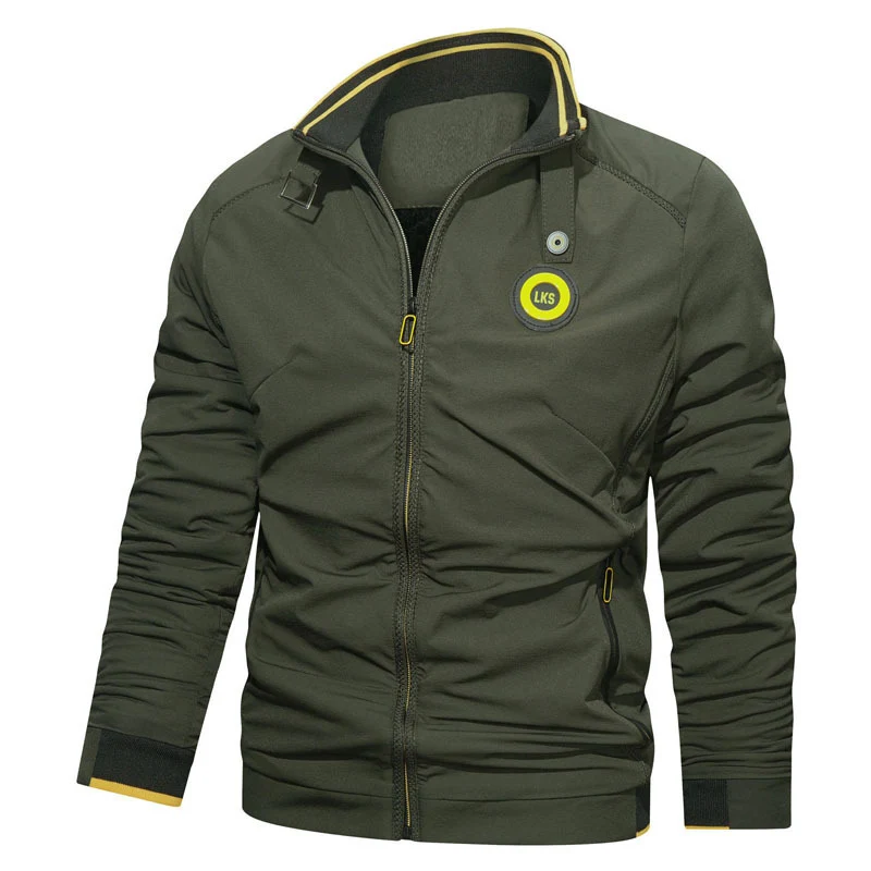 Herren Sportiver Reißverschluss-Sweatshirtblouson mit Stehkragen und Logoapplikation Drune