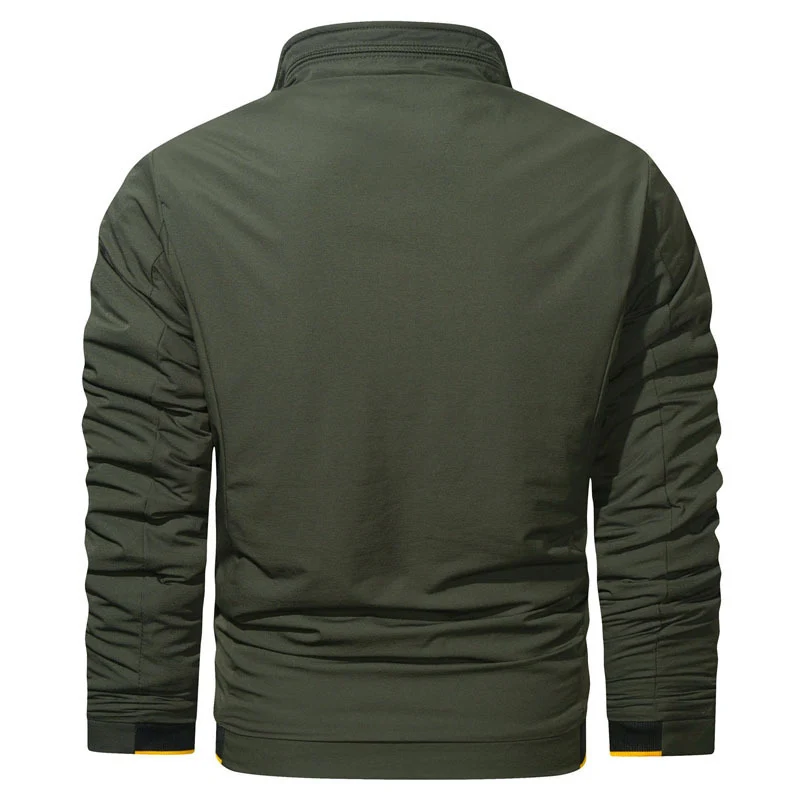 Herren Sportiver Reißverschluss-Sweatshirtblouson mit Stehkragen und Logoapplikation Drune