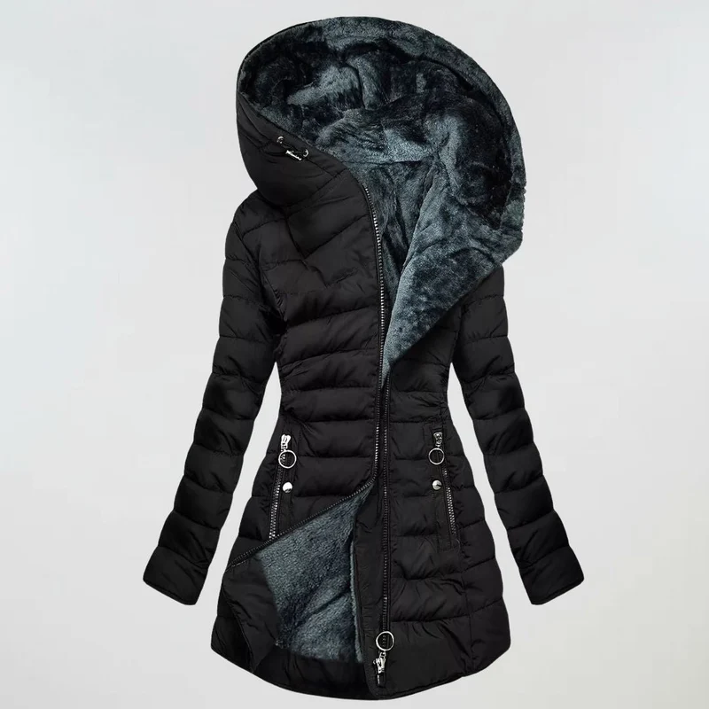 Nora | Long Waterproof Hooded Winter Jacket