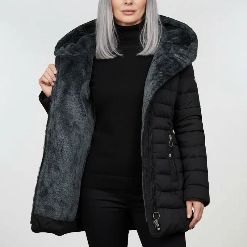 Nora | Long Waterproof Hooded Winter Jacket