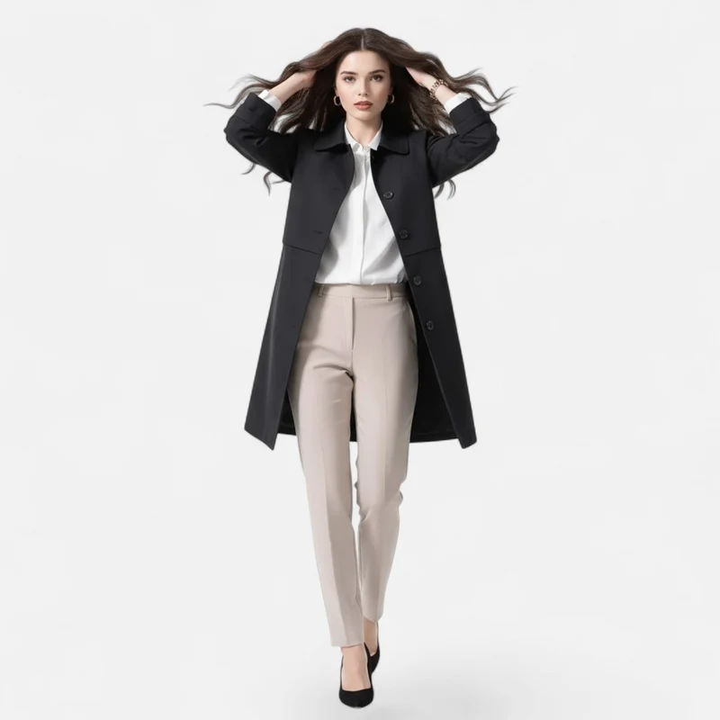 Stella | Elegant And Chic Midi Trench Coat