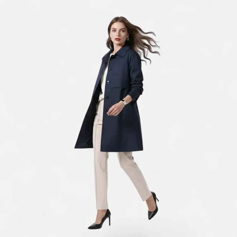 Stella | Elegant And Chic Midi Trench Coat