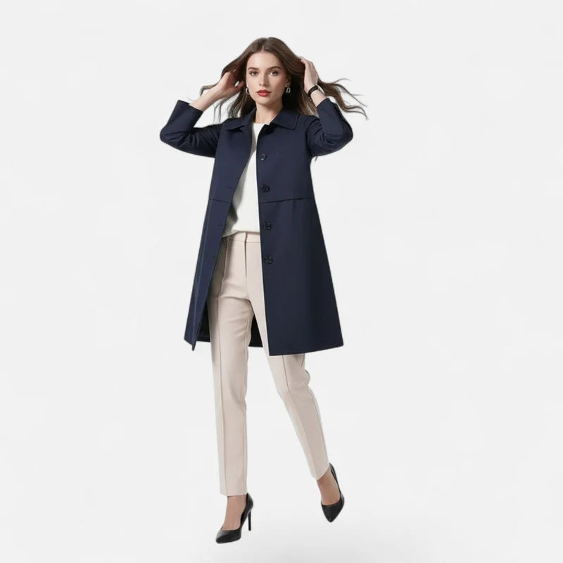 Stella | Elegant And Chic Midi Trench Coat