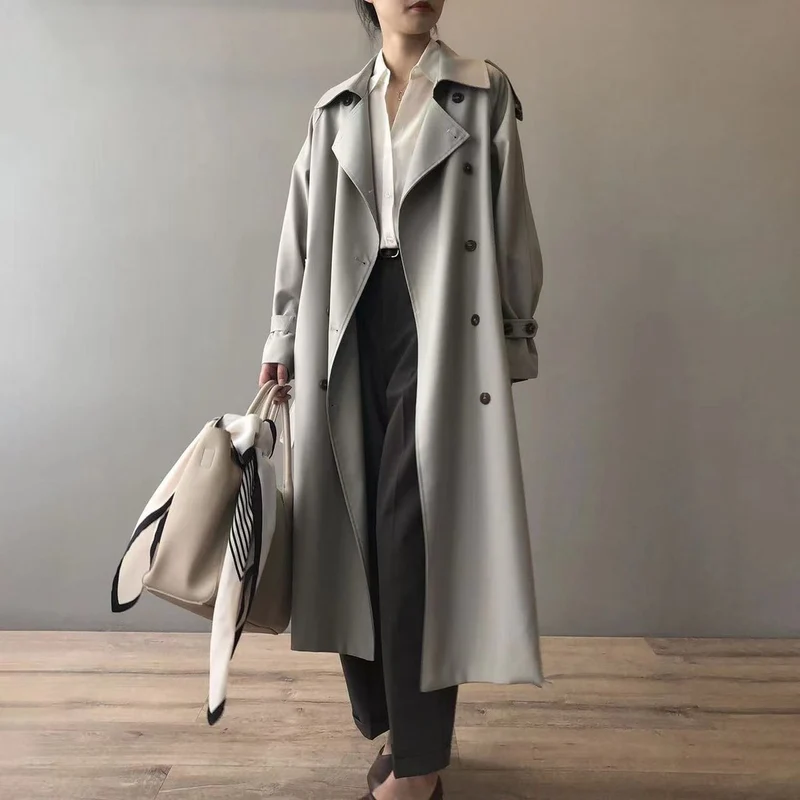 Cynthia | Elegant And Water-Repellent Long Trench Coat