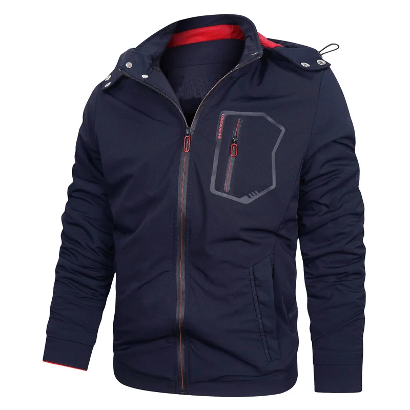 Herren Softshell-Utilityjacke mit abnehmbarer Kapuze, winddichter Membran und Reißverschluss-Brusttasche Drune