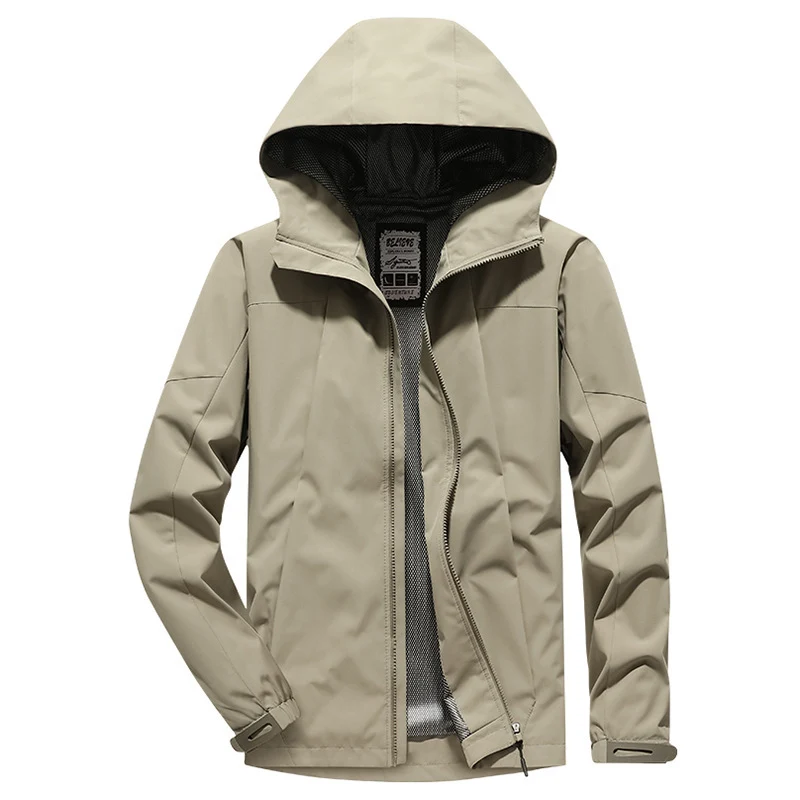 Herren Softshell Regen- und Übergangsjacke mit Kapuze, winddichter Membran und atmungsaktivem Meshfutter Drune