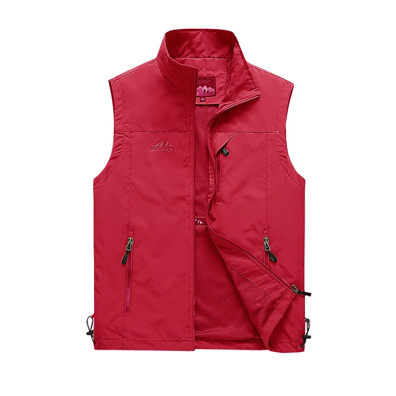 Herren Softshell-Outdoorweste mit atmungsaktivem Meshfutter, Reißverschlusstaschen und Stehkragen Drune