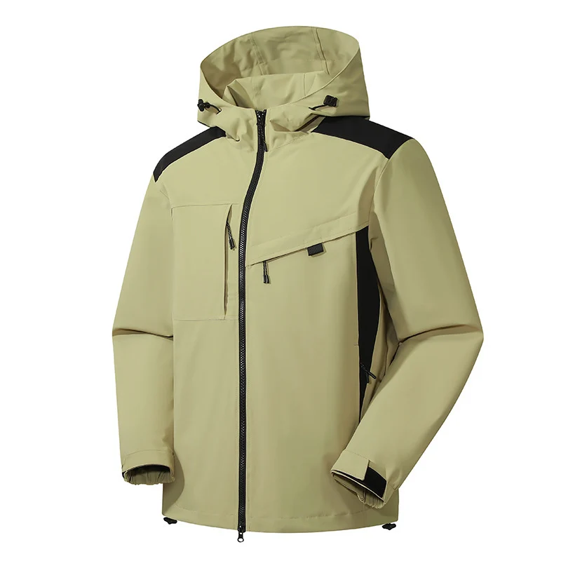 Herren Softshell Outdoorjacke mit wasserdichter Membran und verstellbarer Kapuze Drune