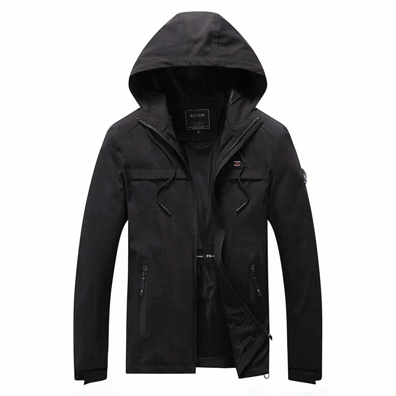 Herren Softshell-Jacke mit Kapuze, winddichtem Außenmaterial und atmungsaktivem Meshfutter Drune