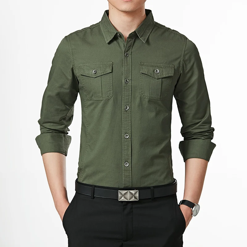 Herren Slim-Fit Oxford-Hemd mit Brustklappen und Kentkragen Drune