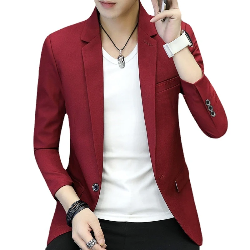 Herren Slim‑Fit Casual‑Sakko mit schmalem Revers und leichter Stretchqualität Drune