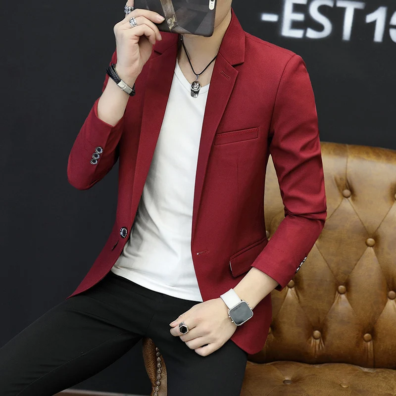 Herren Slim‑Fit Casual‑Sakko mit schmalem Revers und leichter Stretchqualität Drune