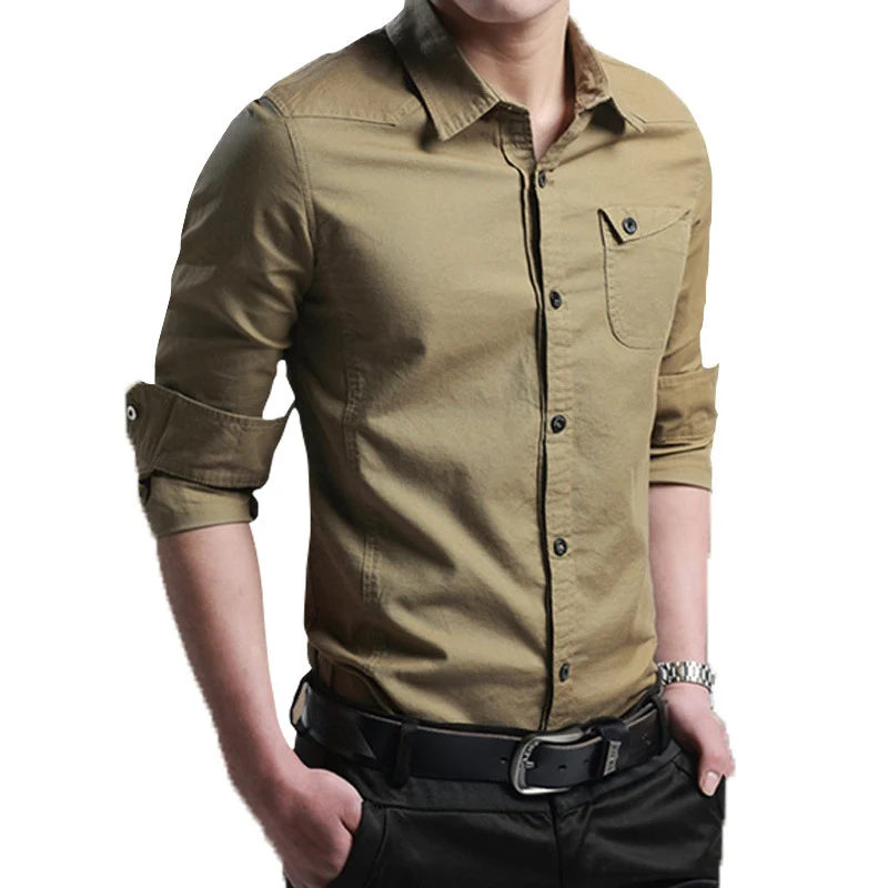 Herren Slim-Fit Business-Hemd mit Kentkragen und aufgesetzter Brusttasche Drune