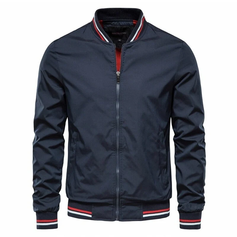 Leo | Modern And Sporty Contrast Ribbed Bomber Jacket