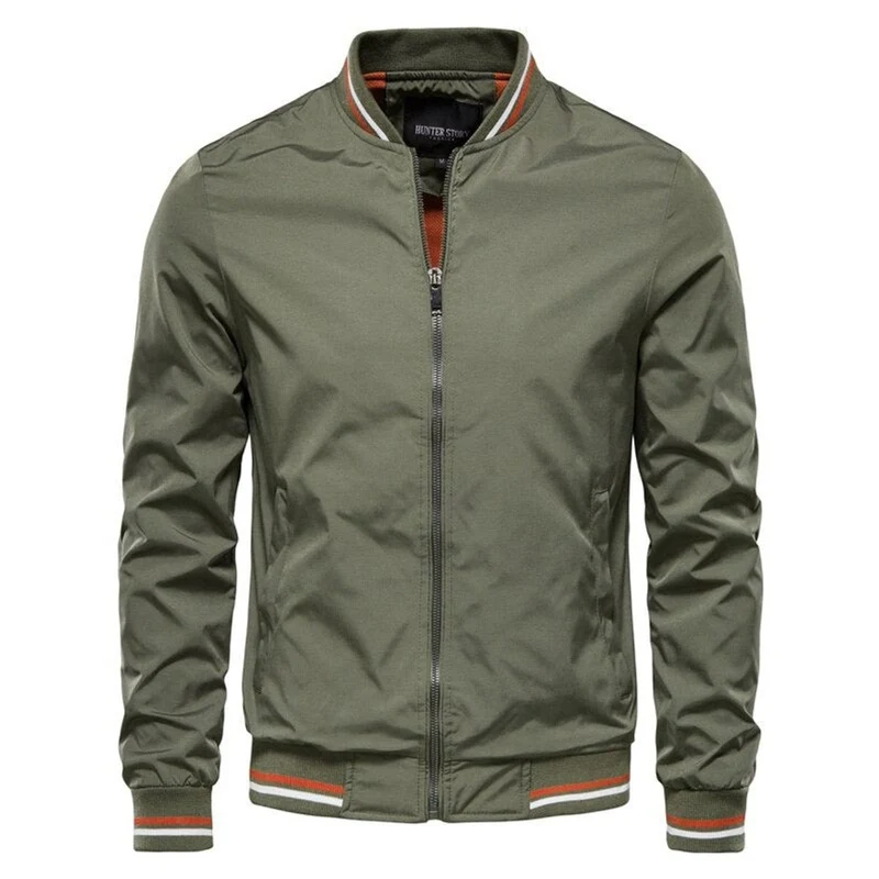 Leo | Modern And Sporty Contrast Ribbed Bomber Jacket