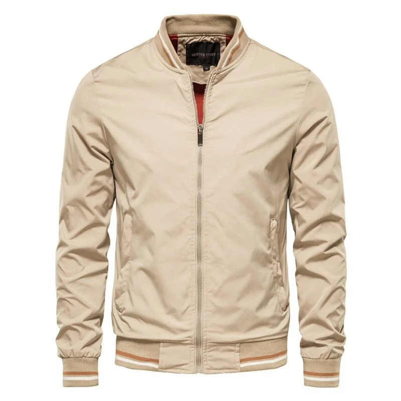 Leo | Modern And Sporty Contrast Ribbed Bomber Jacket