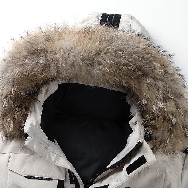 Herren Robuster Winterparka mit Kunstfellkapuze, wattierter Thermofütterung und Multifunktionstaschen Drune