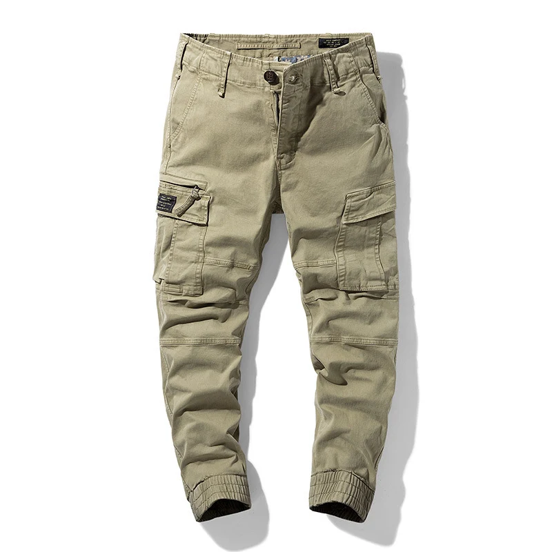 Herren robuste Cargo-Joggerhose mit elastischem Saum und Mehrfachtaschen Drune