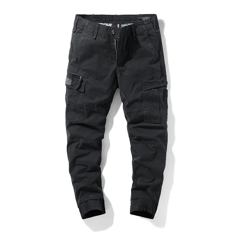 Herren robuste Cargo-Joggerhose mit elastischem Saum und Mehrfachtaschen Drune