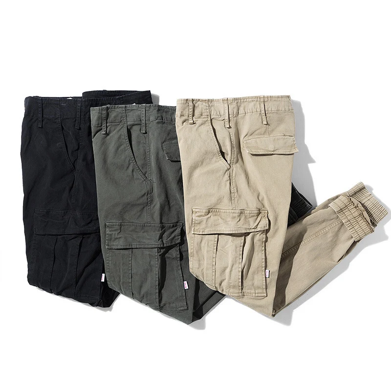 Herren robuste Cargo-Joggerhose mit elastischem Saum und Mehrfachtaschen Drune
