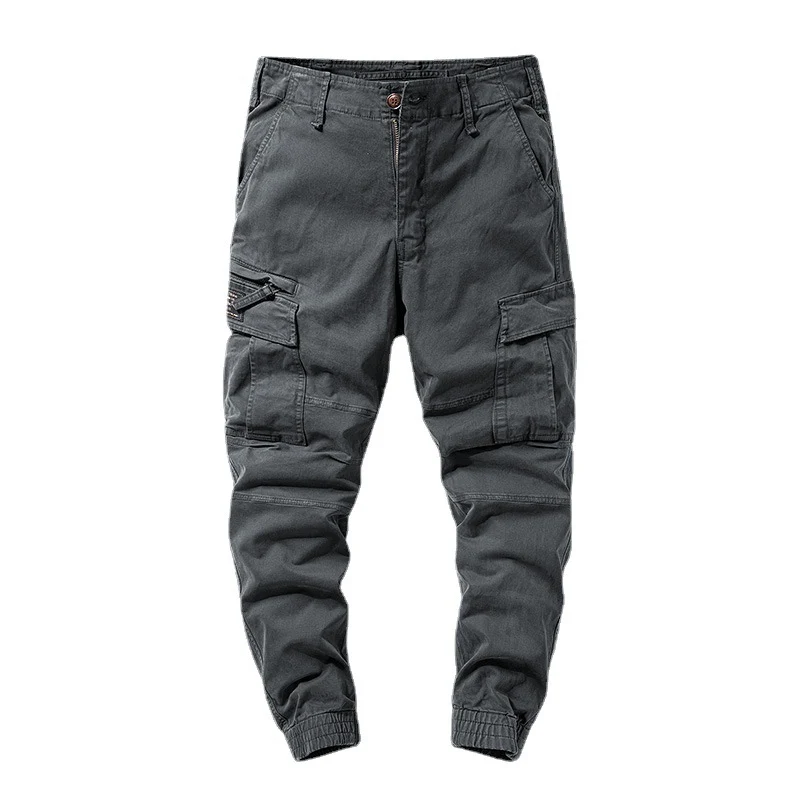 Herren robuste Cargo-Joggerhose mit elastischem Saum und Mehrfachtaschen Drune