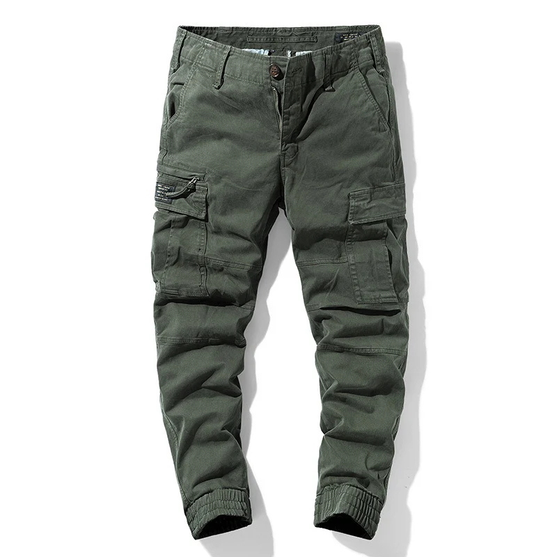 Herren robuste Cargo-Joggerhose mit elastischem Saum und Mehrfachtaschen Drune