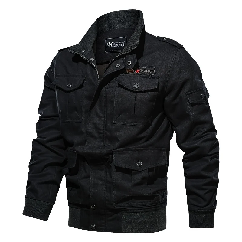 Herren Robust geschnittene Canvas-Fieldjacke mit Epauletten, Mehrfachtaschen und geripptem Abschluss Drune