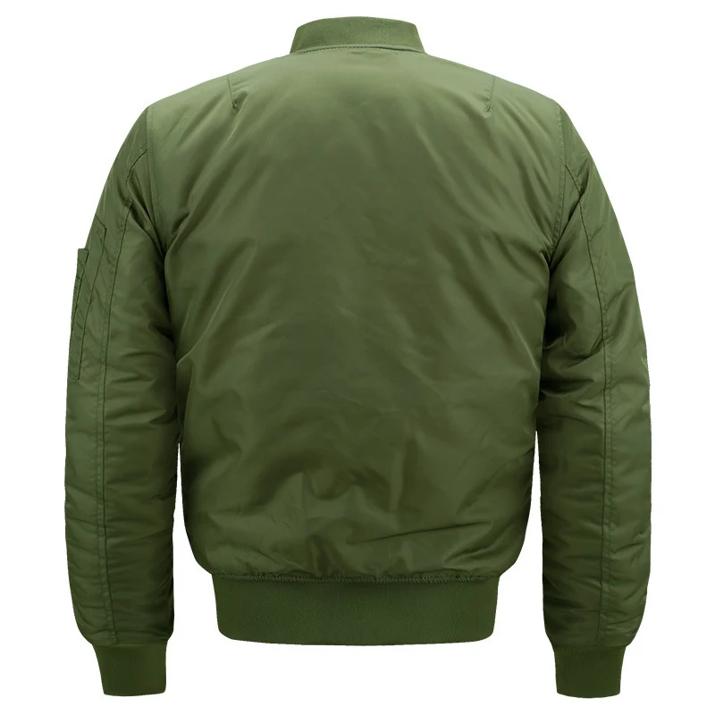 Herren Pilotenbomberjacke im Aviatorstil mit kontrastierendem Thermofutter, Utility-Ärmeltasche und elastischen Rippbündchen Drune