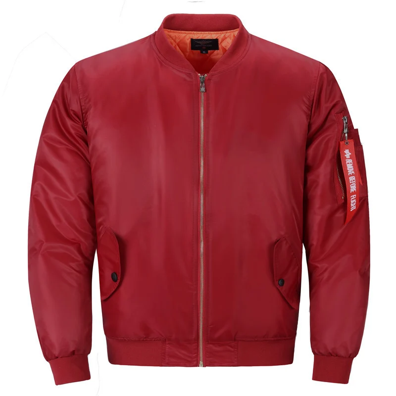 Herren Pilotenbomberjacke im Aviator-Look mit Nylonoberfläche und Utility-Ärmeltasche Drune