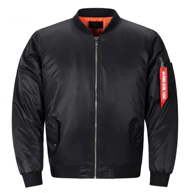 Herren Pilotenbomberjacke im Aviator-Look mit Nylonoberfläche und Utility-Ärmeltasche Drune