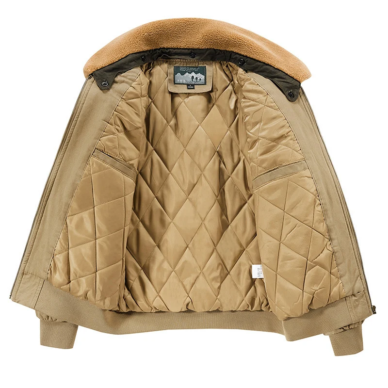 Herren Pilotenblouson mit gesteppter Thermo-Innenfüllung und Sherpa-Kragen Drune
