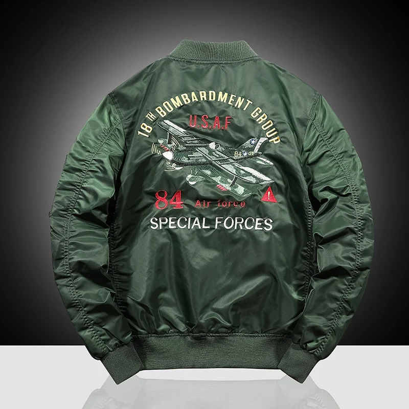 Herren Pilotenblouson im Bomberstil mit Marken-Patches, Ärmeltasche und windabweisender Außenhülle Drune