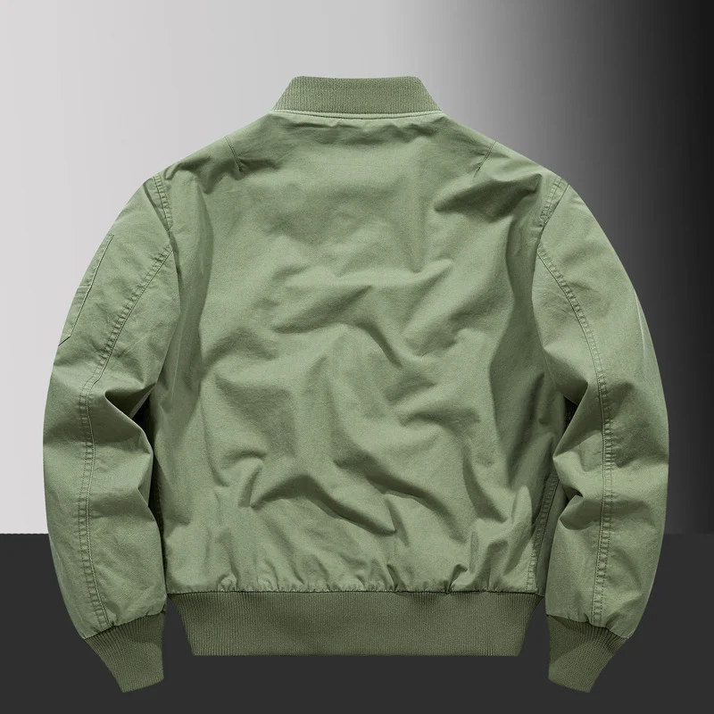 Herren Pilot‑Bomberjacke im Urban‑Utility‑Stil mit großen Klapp‑Pattentaschen und Ärmel‑Reißverschlusstasche Drune