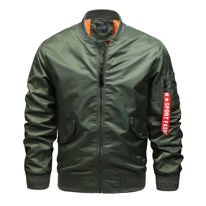 Herren Pilot‑Bomber mit Ärmel‑Organizer, Utility‑Taschen und Rippbündchen Drune