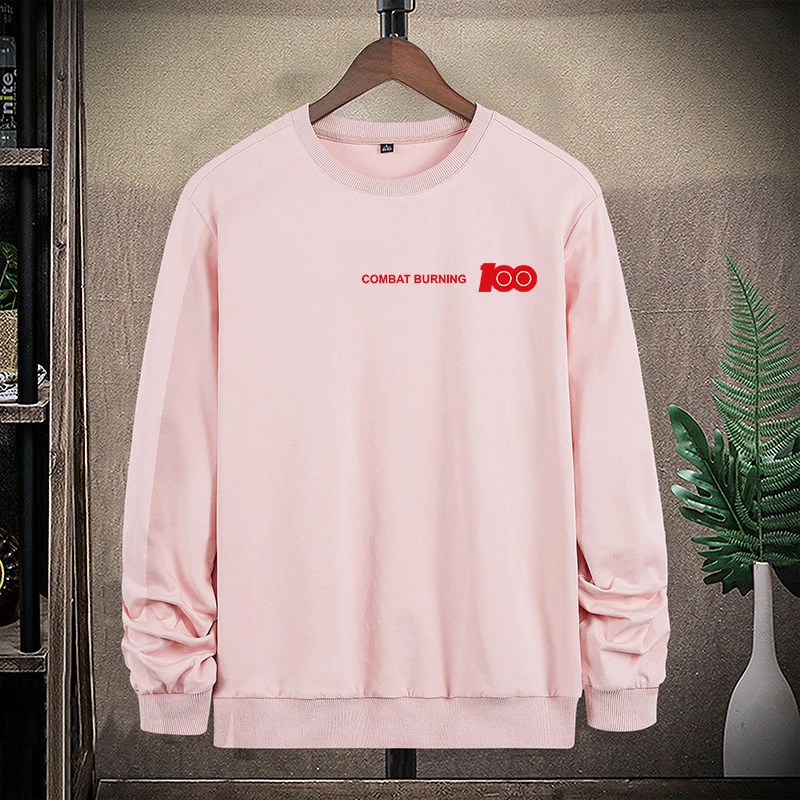 Herren Oversize-Sweatshirt mit Rundhalsausschnitt, minimalistischem Logoprint und gerippten Bündchen Drune